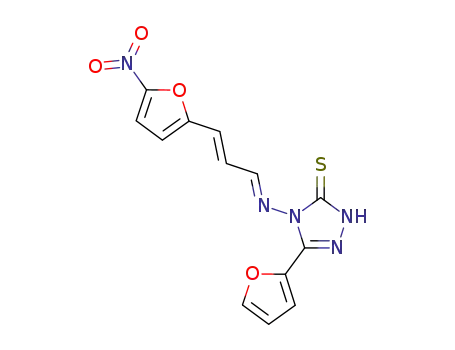5-Furan-2-yl-4-[(E)-3-(5-nitro-furan-2-yl)-prop-2-en-(E)-ylideneamino]-2,4-dihydro-[1,2,4]triazole-3-thione