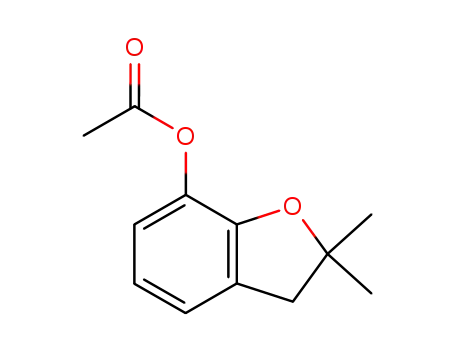 Molecular Structure of 21620-95-1 (7-Benzofuranol, 2,3-dihydro-2,2-dimethyl-, acetate)