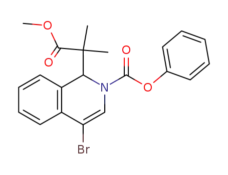 4-Bromo-1-(1-methoxycarbonyl-1-methyl-ethyl)-1H-isoquinoline-2-carboxylic acid phenyl ester