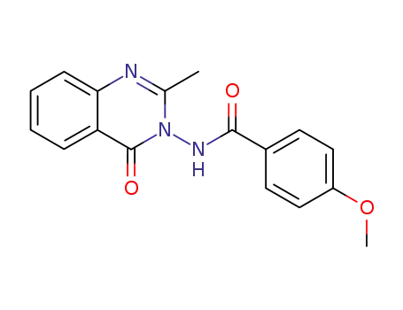 Molecular Structure of 6761-15-5 (Benzamide, 4-methoxy-N-(2-methyl-4-oxo-3(4H)-quinazolinyl)-)