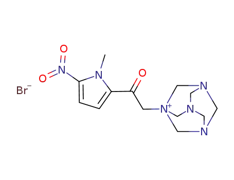 1-[2-(1-methyl-5-nitro-1H-pyrrol-2-yl)-2-oxo-ethyl]-3,5,7-triaza-1-azonia-tricyclo[3.3.1.13,7]decane; bromide