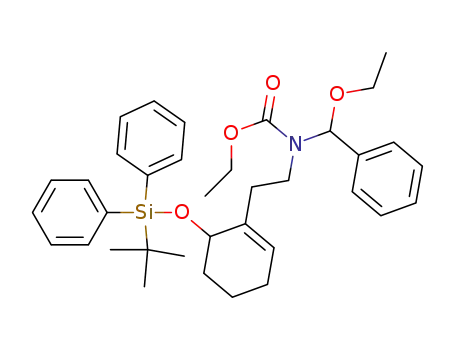 {2-[6-(tert-butyl-diphenyl-silanyloxy)-cyclohex-1-enyl]-ethyl}-(ethoxy-phenyl-methyl)-carbamic acid ethyl ester
