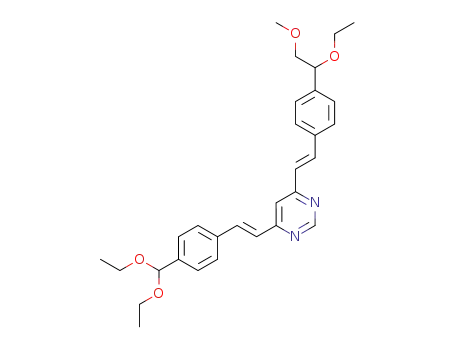 4,6-bis{2-[4-(diethoxymethyl)phenyl]ethenyl}pyrimidine