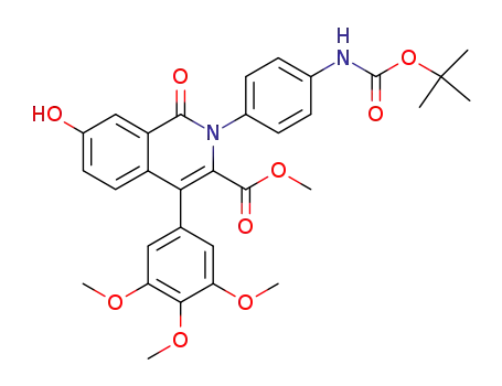methyl 2-[(4-tert-butoxycarbonylamino)phenyl]-1,2-dihydro-7-hydroxy-1-oxo-4-(3,4,5-trimethoxyphenyl)-3-isoquinolinecarboxylate