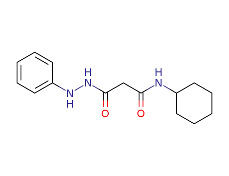 Molecular Structure of 62970-56-3 (Propanoic acid, 3-(cyclohexylamino)-3-oxo-, 2-phenylhydrazide)