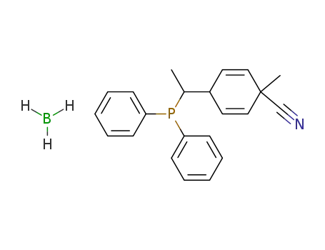 4-(1-diphenylphosphanyl-ethyl)-1-methyl-cyclohexa-2,5-dienecarbonitrile; compound with borane