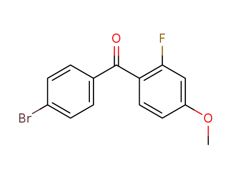 Molecular Structure of 161581-95-9 (Methanone, (4-bromophenyl)(2-fluoro-4-methoxyphenyl)-)