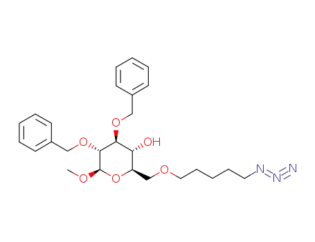 (2R,3R,4S,5R,6R)-2-(5-Azido-pentyloxymethyl)-4,5-bis-benzyloxy-6-methoxy-tetrahydro-pyran-3-ol