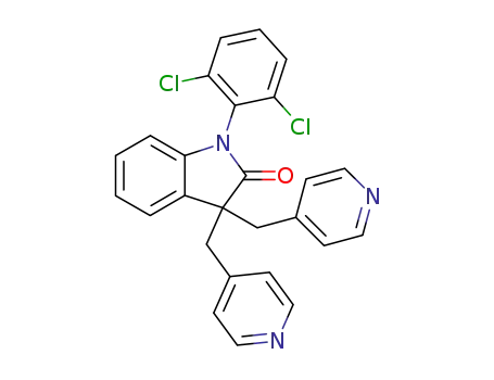 N-(2,6-dichlorophenyl)-3,3-di(4-pyridylmethyl)-2-indolinone