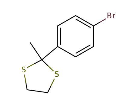 Molecular Structure of 41159-12-0 (1,3-Dithiolane, 2-(4-bromophenyl)-2-methyl-)