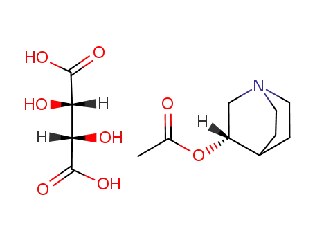 (S)-3-acetoxyquinuclidinium D-tartrate