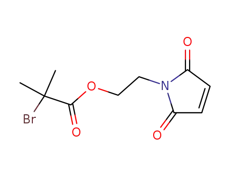 Molecular Structure of 653599-62-3 (Propanoic acid, 2-bromo-2-methyl-,
2-(2,5-dihydro-2,5-dioxo-1H-pyrrol-1-yl)ethyl ester)