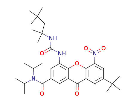 7-tert-butyl-N,N-diisopropyl-5-nitro-9-oxo-4-({[(1,1,3,3-tetramethylbutyl)amino]carbonyl}amino)-9H-xanthene-2-carboxamide