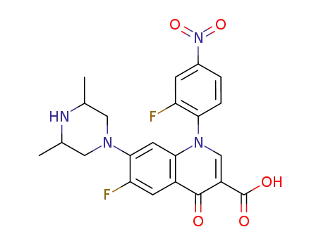 7-(dimethyl-piperazin-1-yl)-6-fluoro-1-(2-fluoro-4-nitro-phenyl)-4-oxo-1,4-dihydro-quinoline-3-carboxylic acid