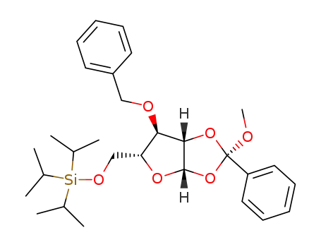 ((2S,3aS,5R,6R,6aS)-6-Benzyloxy-2-methoxy-2-phenyl-tetrahydro-furo[2,3-d][1,3]dioxol-5-ylmethoxy)-triisopropyl-silane
