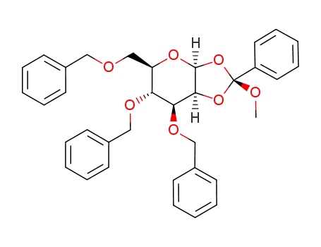 (2S,3aS,5R,6R,7S,7aS)-6,7-Bis-benzyloxy-5-benzyloxymethyl-2-methoxy-2-phenyl-tetrahydro-[1,3]dioxolo[4,5-b]pyran