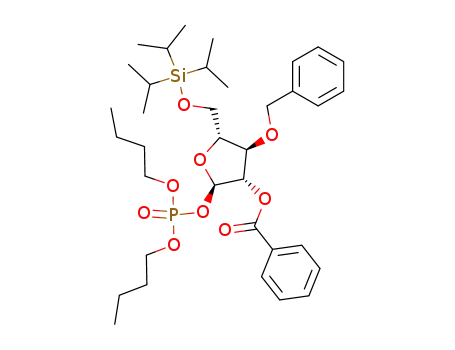 dibutyl (2-O-benzoyl-3-O-benzyl-5-O-tri-isopropylsilyl-α-D-arabinofuranosyl) phosphate