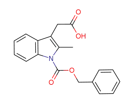 Molecular Structure of 924635-06-3 (1H-Indole-3-acetic acid, 2-methyl-1-[(phenylmethoxy)carbonyl]-)