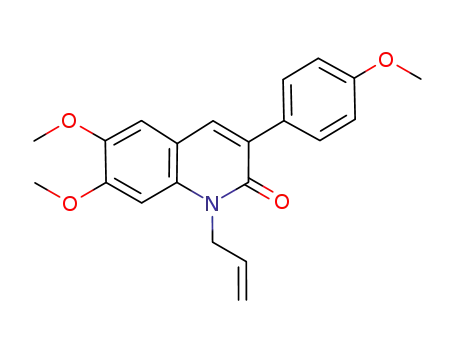 Molecular Structure of 874183-97-8 (2(1H)-Quinolinone, 6,7-dimethoxy-3-(4-methoxyphenyl)-1-(2-propenyl)-)