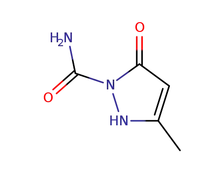 Molecular Structure of 89179-80-6 (1H-Pyrazole-1-carboxamide,2,5-dihydro-3-methyl-5-oxo-(9CI))