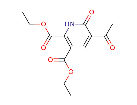 Molecular Structure of 94746-87-9 (2,3-Pyridinedicarboxylic acid, 5-acetyl-1,6-dihydro-6-oxo-, diethyl ester)