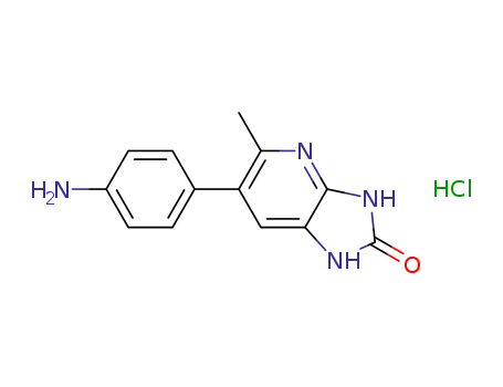6-(4-aminophenyl)-1,3-dihydro-5-methyl-2H-imidazo[4,5-b]pyridin-2-one hydrochloride
