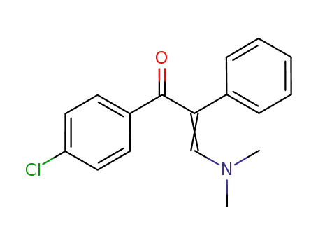 Molecular Structure of 611217-74-4 (2-Propen-1-one, 1-(4-chlorophenyl)-3-(dimethylamino)-2-phenyl-)