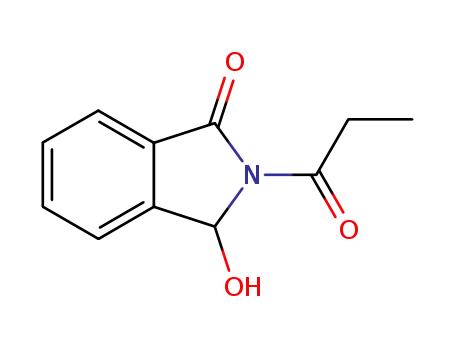 Molecular Structure of 26268-94-0 (1H-Isoindol-1-one, 2,3-dihydro-3-hydroxy-2-(1-oxopropyl)-)
