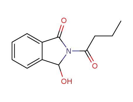 Molecular Structure of 26322-35-0 (1H-Isoindol-1-one, 2,3-dihydro-3-hydroxy-2-(1-oxobutyl)-)