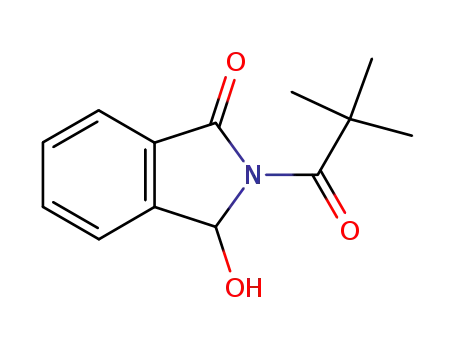 Molecular Structure of 26004-87-5 (1H-Isoindol-1-one, 2-(2,2-dimethyl-1-oxopropyl)-2,3-dihydro-3-hydroxy-)