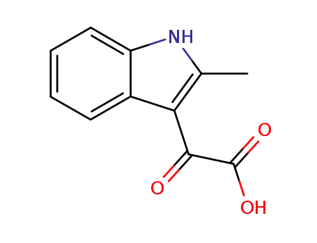 Molecular Structure of 62454-47-1 (1H-Indole-3-acetic acid, 2-methyl-a-oxo-)