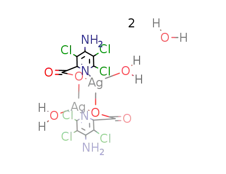 bis{aquabis(4-amino-3,5,6-trichloropyridine-2-carboxylato)silver(I)} dihydrate
