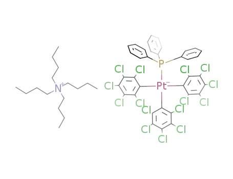 {(C4H9)4N}{Pt(C6Cl5)3(triphenylphosphine)}