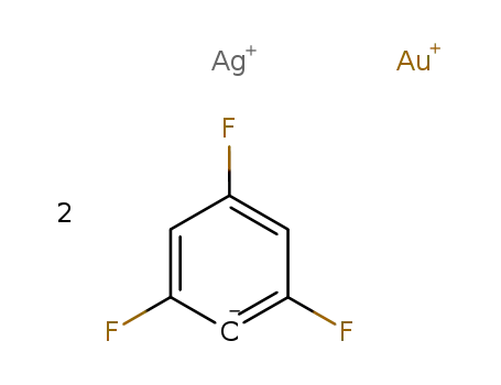 Au(1+)*Ag(1+)*2C6F3H2(1-)=AuAg(C6F3H2)2