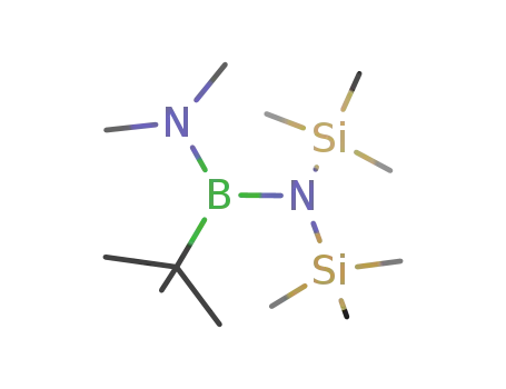 Molecular Structure of 89487-12-7 (Boranediamine,
1-(1,1-dimethylethyl)-N,N-dimethyl-N',N'-bis(trimethylsilyl)-)