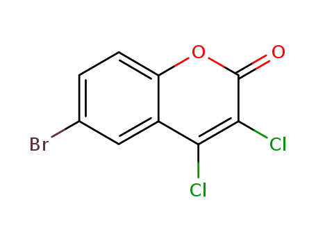 Molecular Structure of 63795-99-3 (2H-1-Benzopyran-2-one, 6-bromo-3,4-dichloro-)