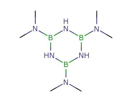 Molecular Structure of 7360-02-3 (2,4,6-Borazinetriamine, N,N,N',N',N'',N''-hexamethyl-)