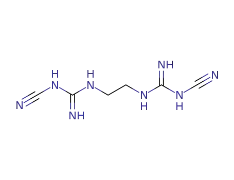 Molecular Structure of 7408-98-2 (Guanidine, N,N'''-1,2-ethanediylbis[N'-cyano-)
