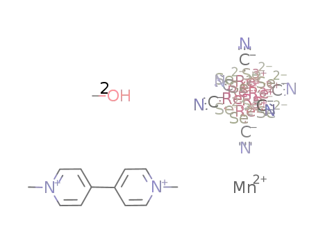 [1,1'-dimethyl-4,4'-bipyridilium][Mn(methanol)2(Re6Se8(CN)6)]