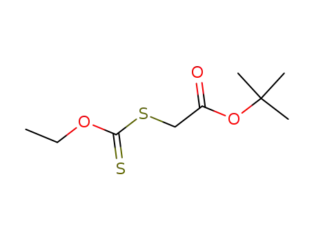 Molecular Structure of 27240-57-9 (Acetic acid, [(ethoxythioxomethyl)thio]-, 1,1-dimethylethyl ester)