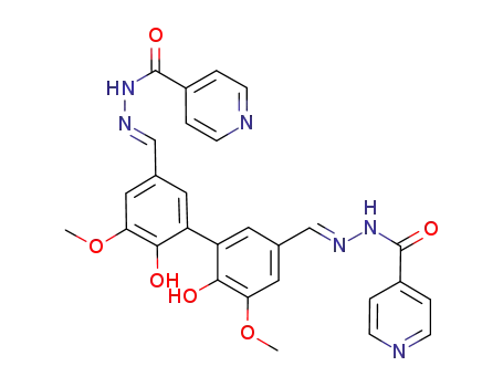 4,4-dihydroxy-3,3'-dimethoxy-5,5'-biphenyl-1,1'-dimethylisonicotinoylhydrazone