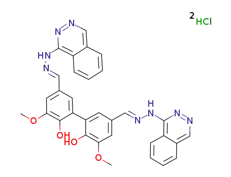 4,4-dihydroxy-3,3'-dimethoxy-5,5'-biphenyl-1,1'-(diphthalazin-1-yl)methylhydrazone dihydrochloride