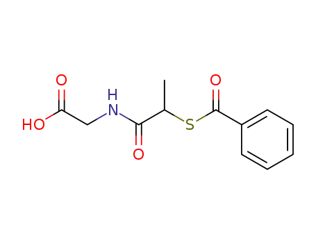 Molecular Structure of 6183-01-3 (Glycine, N-[2-(benzoylthio)-1-oxopropyl]-)