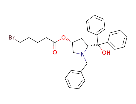 (3R,5R)-1-benzyl-5-(hydroxydiphenylmethyl)pyrrolidin-3-yl 5-bromopentanoate