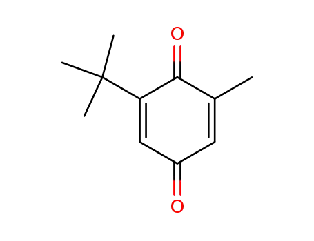 Molecular Structure of 25543-57-1 (2,5-Cyclohexadiene-1,4-dione,2-(1,1-dimethylethyl)-6-methyl-)