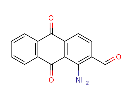 Molecular Structure of 6363-87-7 (1-amino-9,10-dioxo-9,10-dihydroanthracene-2-carbaldehyde)