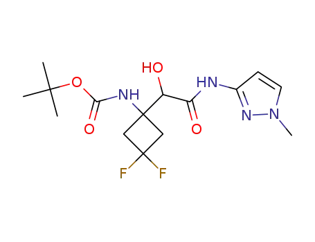 {3,3-difluoro-1-[hydroxy-(1-methyl-1H-pyrazol-3-ylcarbamoyl)methyl]cyclobutyl}carbamic acid tert-butyl ester