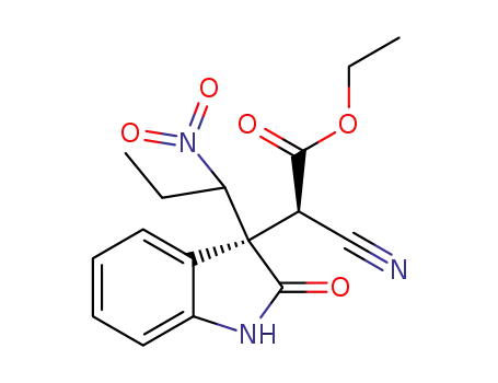 ethyl (2R,3S)-2-cyano-2-(-3-(1-nitropropyl)-2-oxoindolin-3-yl)acetate