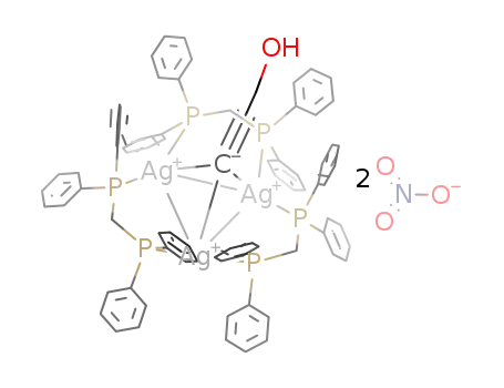 [Ag3(μ3-η(1)-CCCH2OH)(μ-diphenylphosphinomethane)3](NO3)2