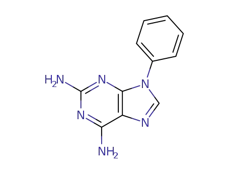 Molecular Structure of 6318-28-1 (9-phenyl-9H-purine-2,6-diamine)